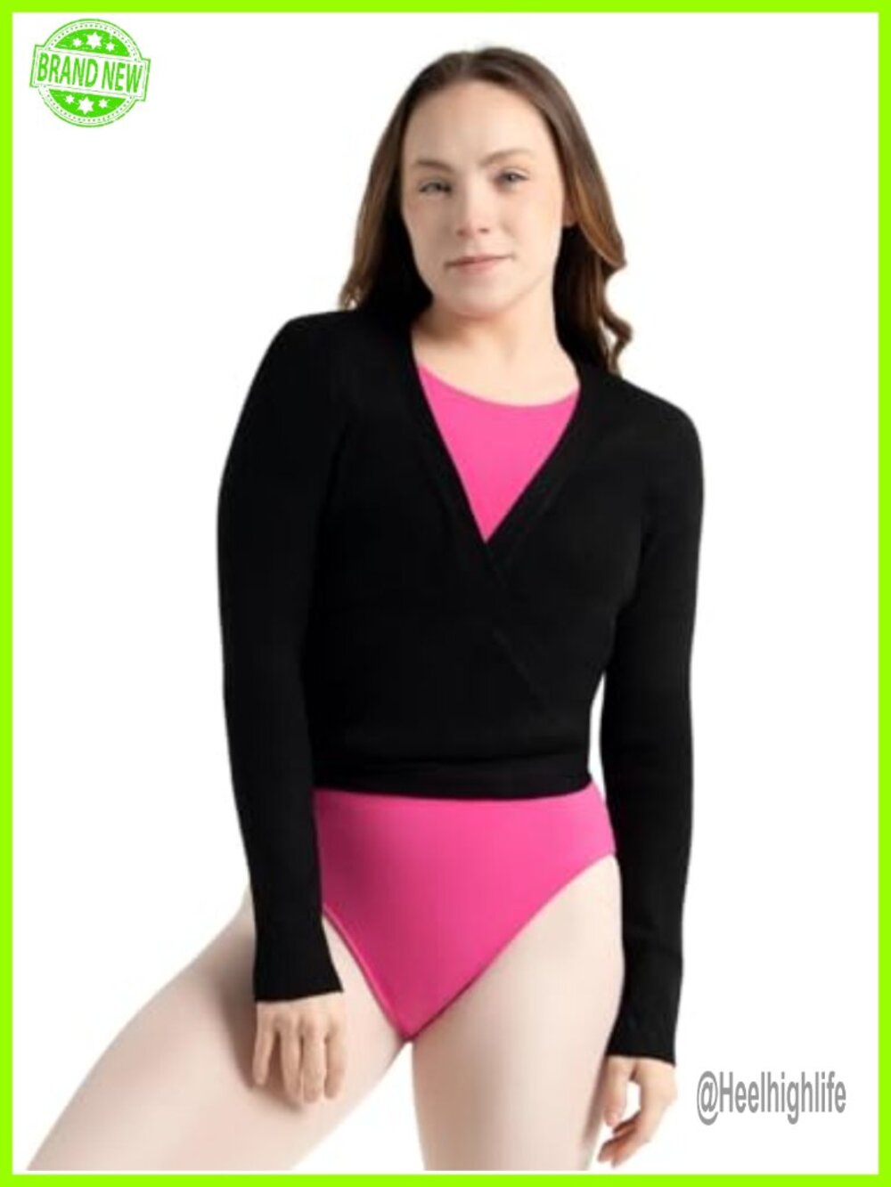 Capezio Women's Knit Wrap Sweater Viscose Rayon Pullover